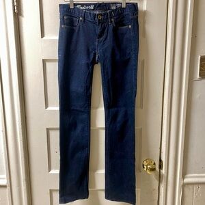 Madewell Dark Rail Blue Straight Jeans